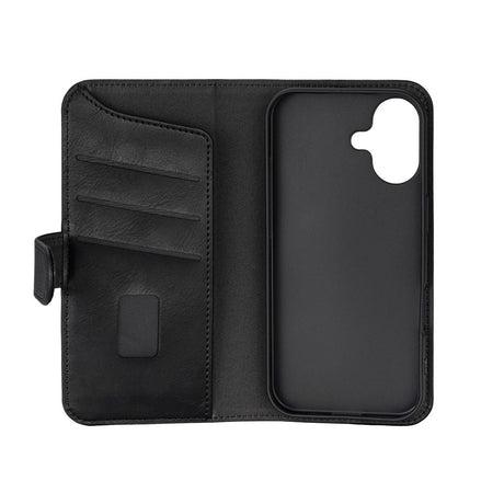 iPhone 17 GEAR Kunstlæder Flip Cover - MagSafe Kompatibel - Sort