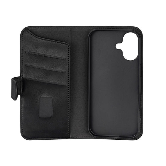 iPhone 17 GEAR Kunstlæder Flip Cover - MagSafe Kompatibel - Sort
