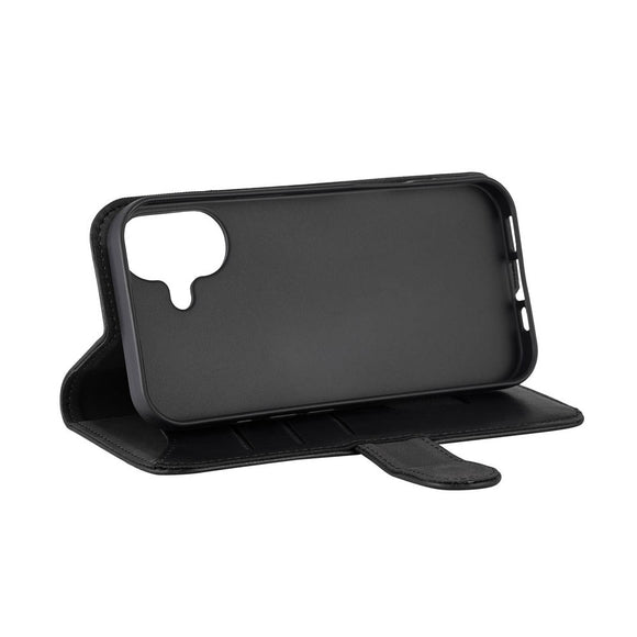 iPhone 17 GEAR Kunstlæder Flip Cover - MagSafe Kompatibel - Sort