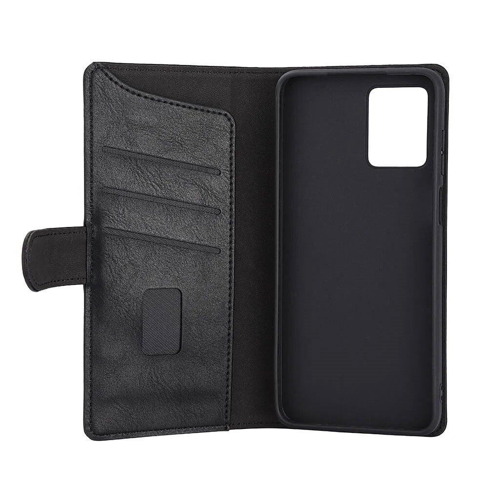 Motorola Moto G53 GEAR Kunstlæder Flipcover m. Kortholder & Ståfunktion - Sort