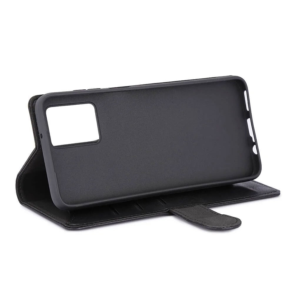 Motorola Moto G53 GEAR Kunstlæder Flipcover m. Kortholder & Ståfunktion - Sort