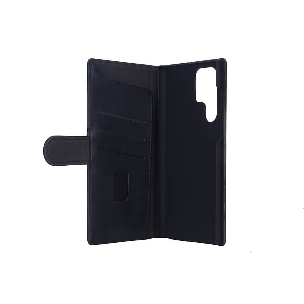 Samsung Galaxy S22 Ultra Gear Wallet - Læder Cover m. Pung - Sort