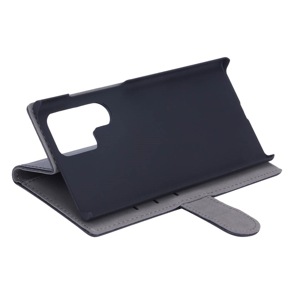 Samsung Galaxy S22 Ultra Gear Wallet - Læder Cover m. Pung - Sort