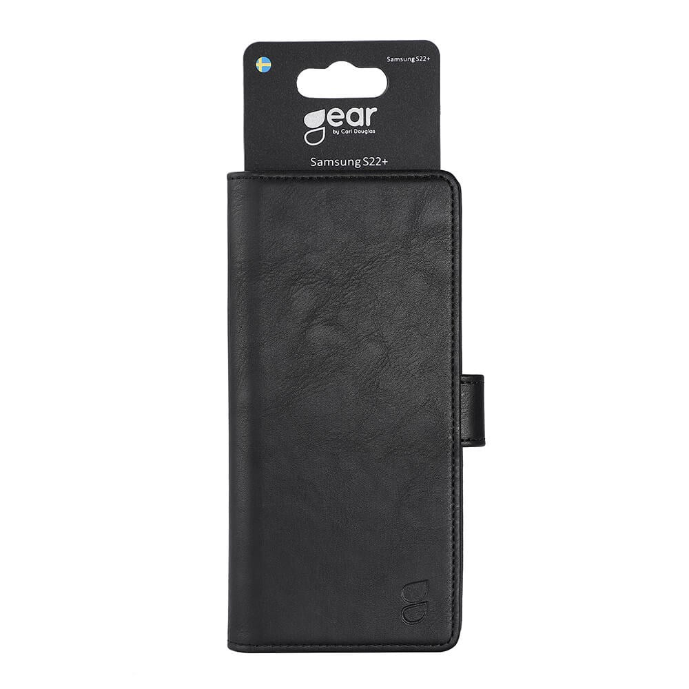 Samsung Galaxy S22+ (Plus) Gear Wallet - Læder Cover m. Pung - Sort
