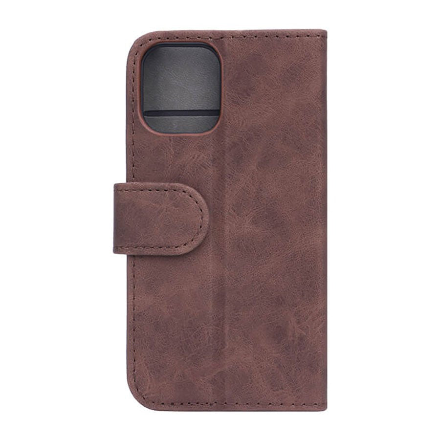 iPhone 12 / 12 Pro GEAR Læder Cover m. Pung - Brun