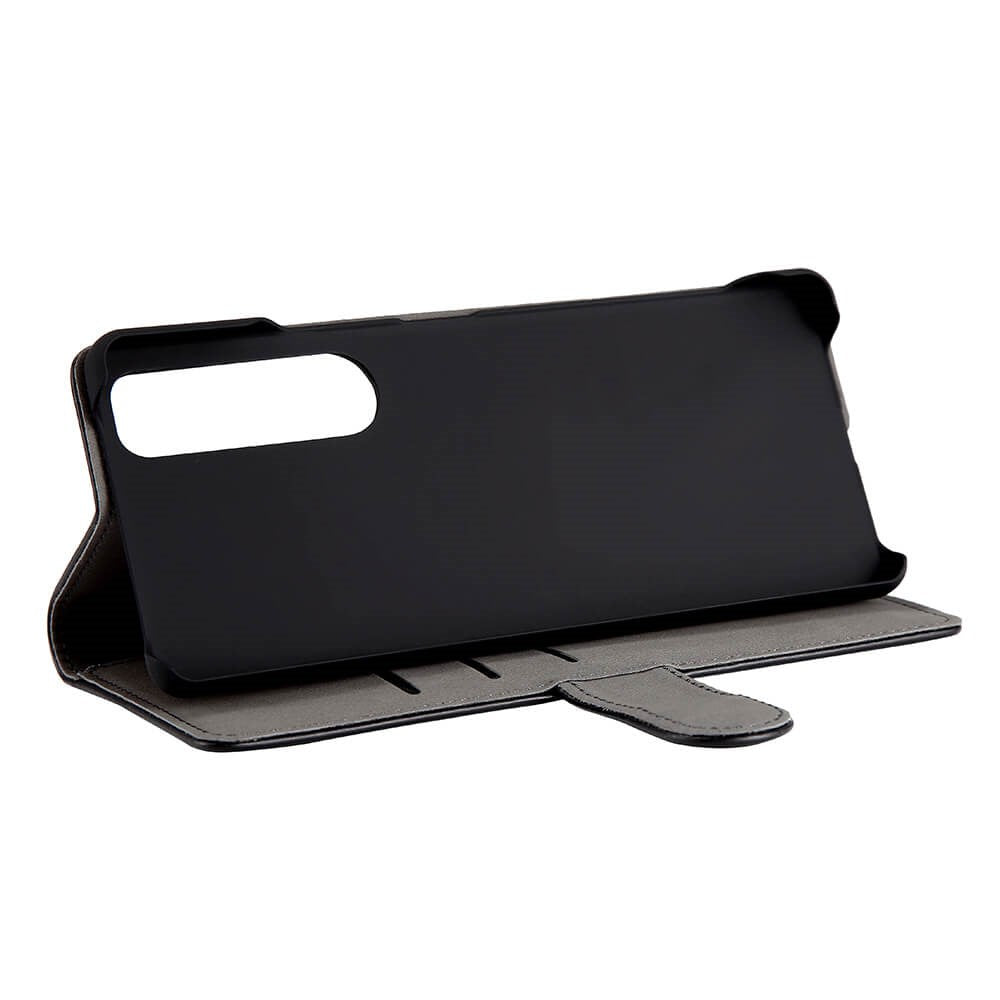 Sony Xperia 1 III GEAR Leather Wallet Cover Sort