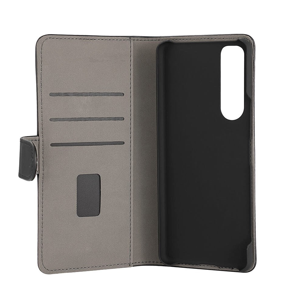 GEAR Sony Xperia 5 III Leather Wallet Cover - Sort