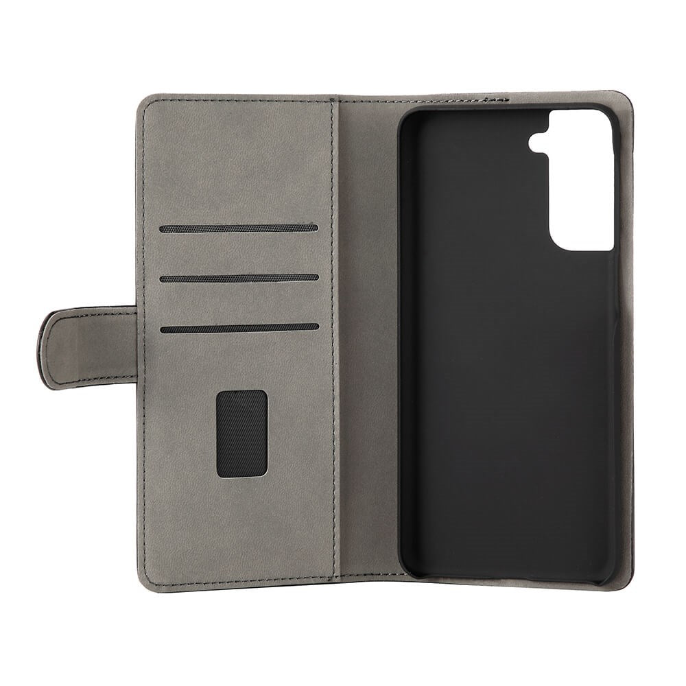 GEAR Samsung Galaxy S21+ (Plus) Leather Wallet Cover - Sort