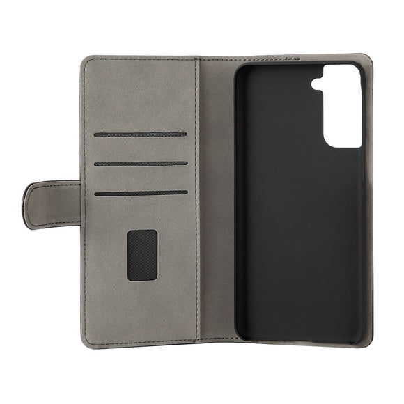 GEAR Samsung Galaxy S21+ (Plus) Leather Wallet Cover - Sort