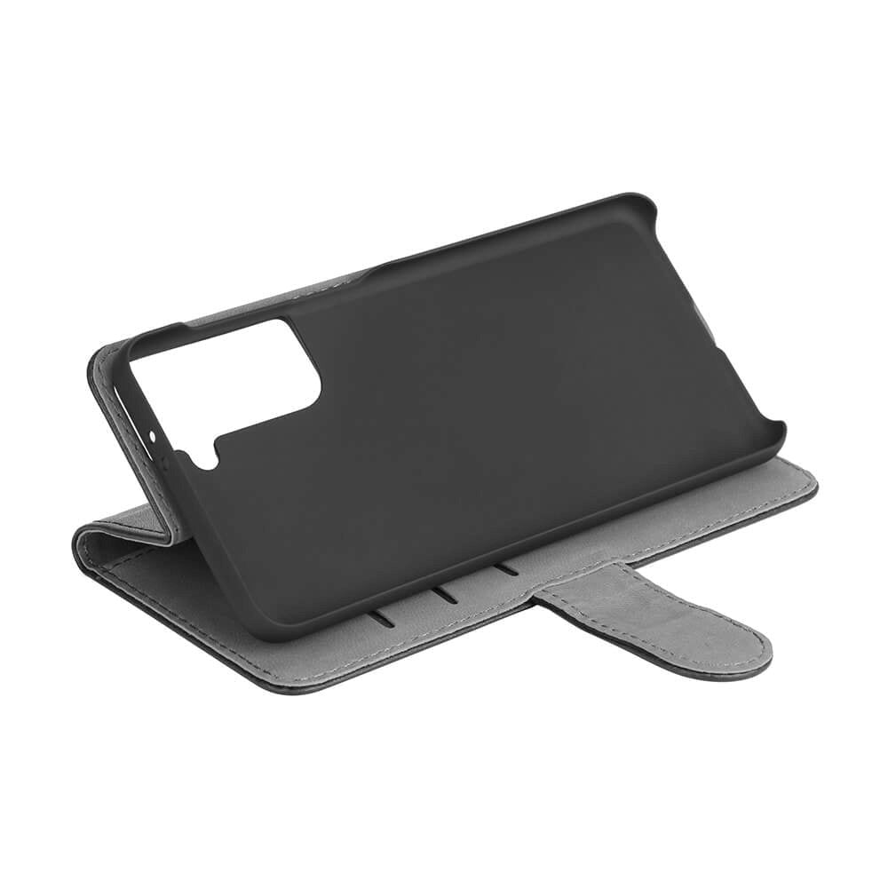 GEAR Samsung Galaxy S21 Leather Wallet Cover - Sort