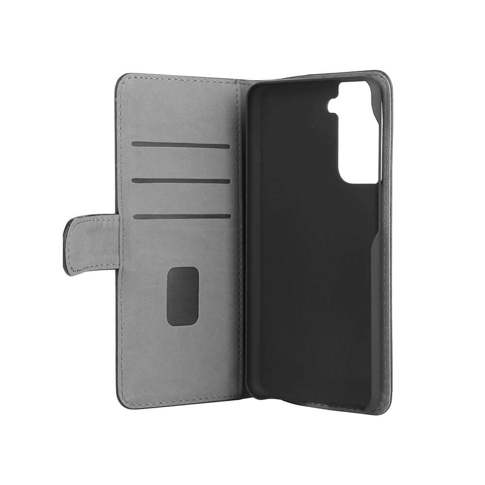 GEAR Samsung Galaxy S21 Leather Wallet Cover - Sort