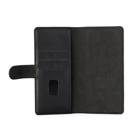 GEAR Wallet Universal Læder Cover m. Pung & Magnet Sort (Maks. Mobil: 160 x 72 x 10 mm)