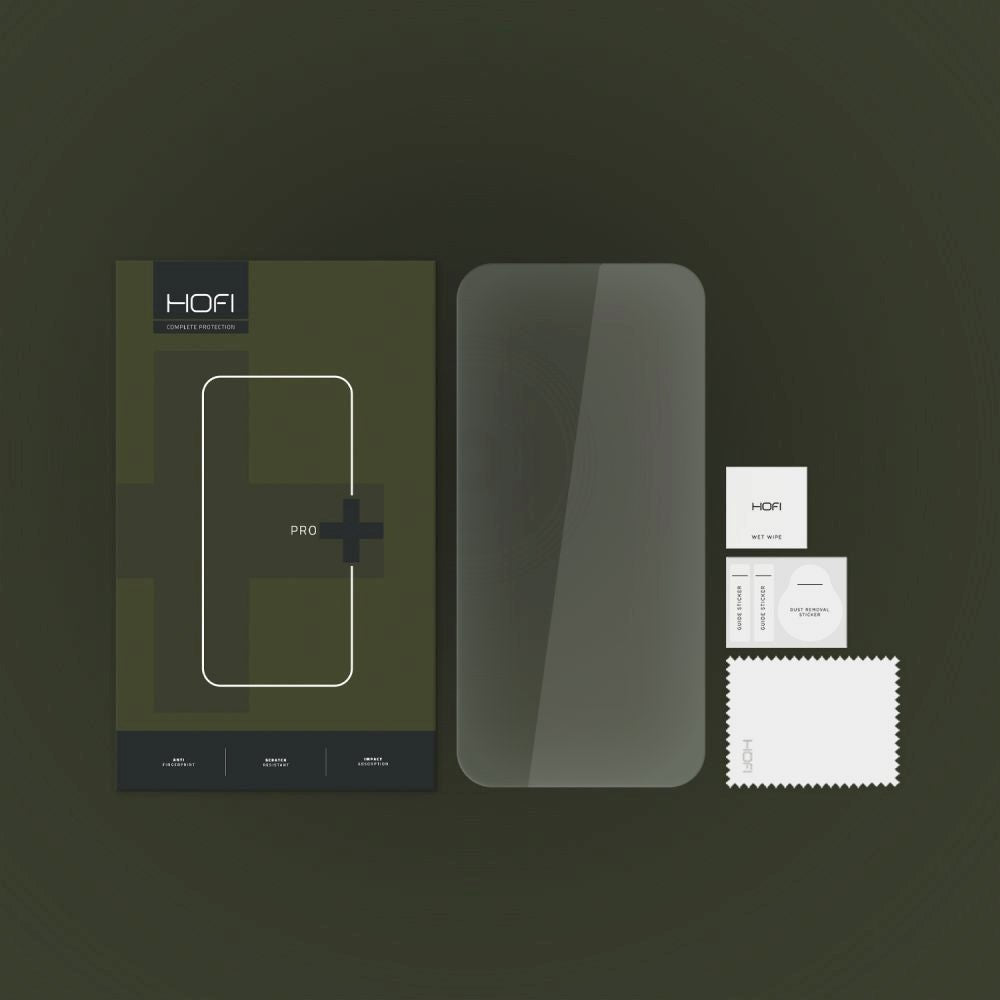 iPhone 15 Hofi Glass Pro+ Hærdet Glas Skærmbeskyttelse - Case Friendly - Gennemsigtig