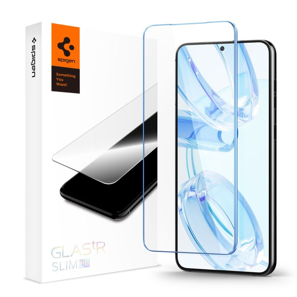 Samsung Galaxy S23 Spigen Glas.tr Hærdet Glas Skærmbeskyttelse - Blå Kant