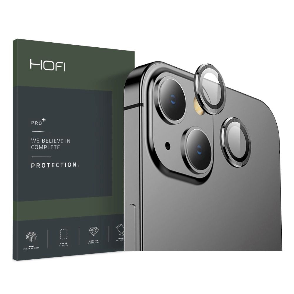 iPhone 13 / 13 Mini HOFI Camring Pro Plus - Kameralinse Glas - Sort Kant