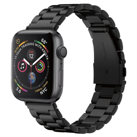 Spigen Apple Watch (42/44/SE/45/46/49mm) Modern Fit Metal Rem - Sort