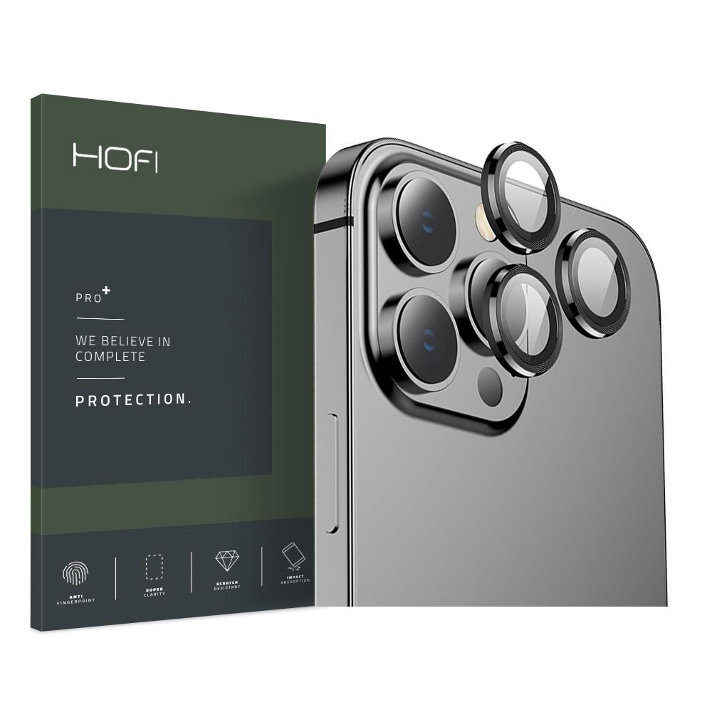 iPhone 13 Pro / 13 Pro Max HOFI Camring Pro Plus - Kameralinse Glas - Sort Kant