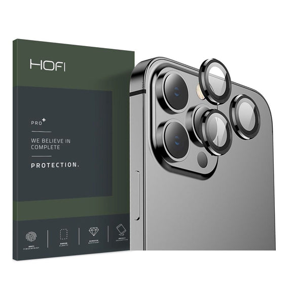 iPhone 13 Pro / 13 Pro Max HOFI Camring Pro Plus - Kameralinse Glas - Sort Kant