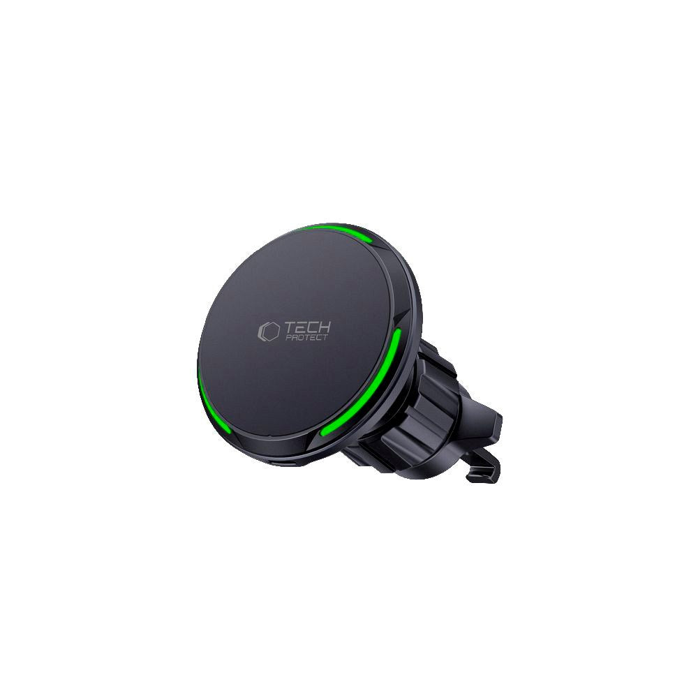 TECH-PROTECT Magnetisk MagSafe Bilholder med Trådløs Opladning 15W - Sort
