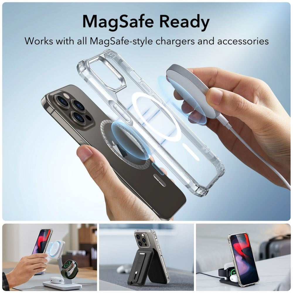 iPhone 15 Pro ESR Air Armor Halolock Cover - MagSafe Kompatibel - Gennemsigtig