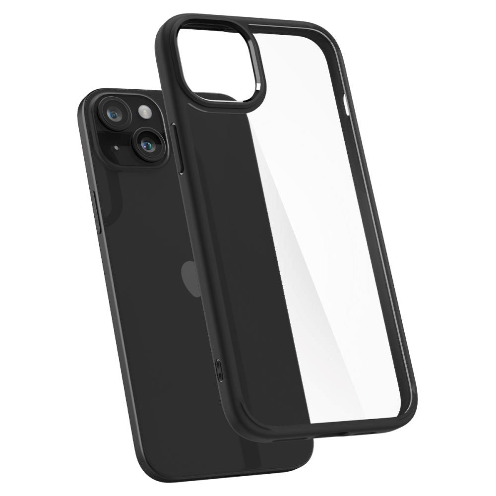 iPhone 15 Plus Spigen Ultra Hybrid Cover - Gennemsigtig / Sort