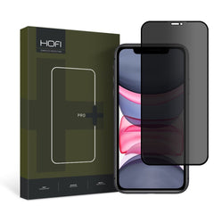 iPhone 11 / XR Hofi Glass Pro+ Skærmbeskyttelse m. Privacy Funktion - Case Friendly - Gennemsigtig