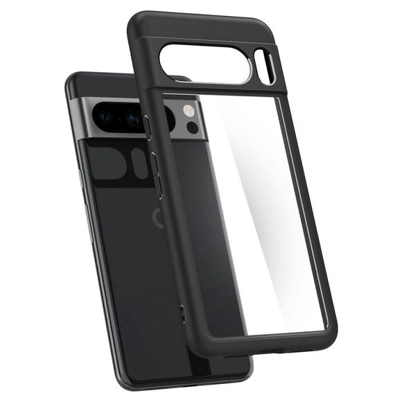 Google Pixel 8 Pro Spigen Ultra Hybrid Cover - Gennemsigtig / Sort