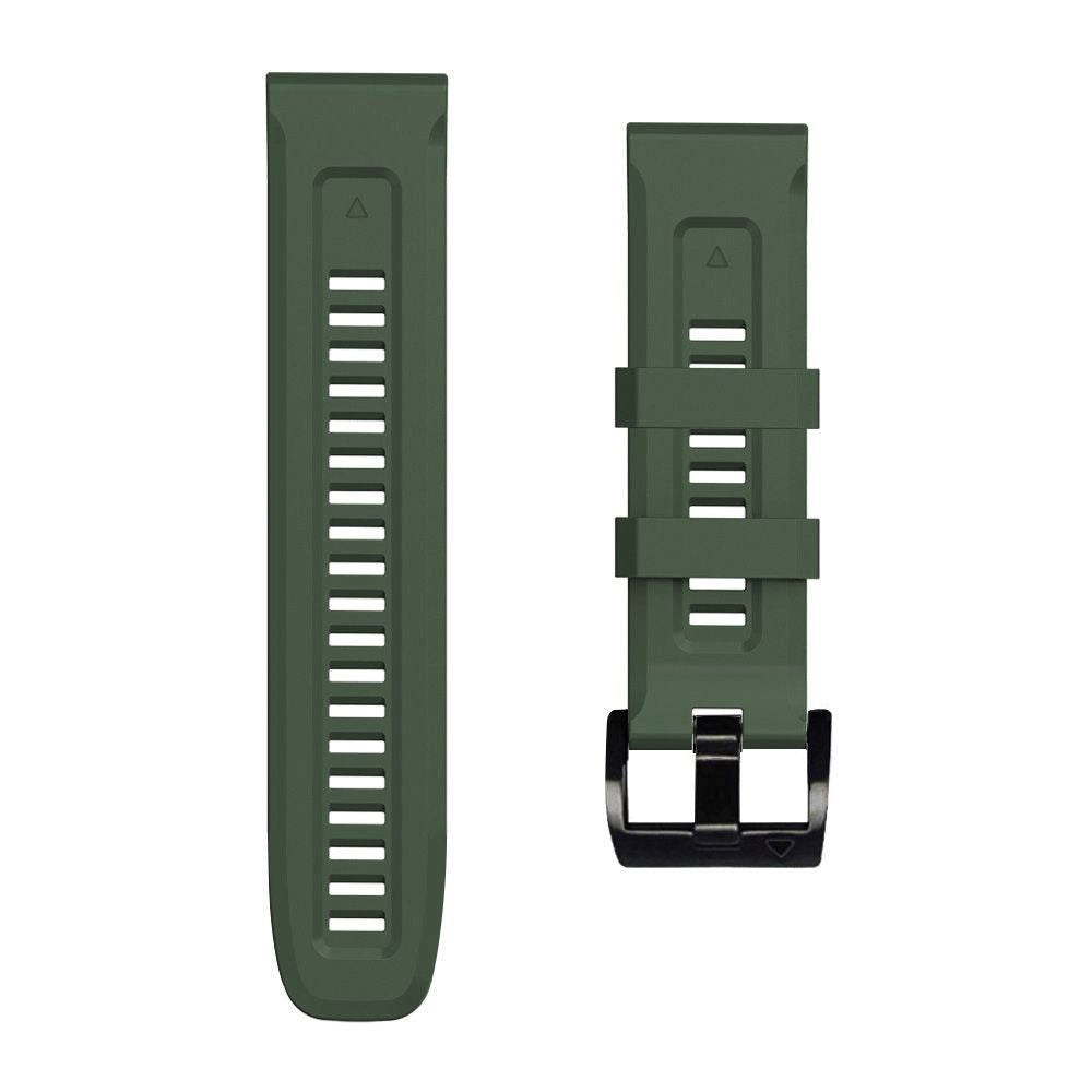 Universal Garmin 22mm QuickFit Tech-Protect Icon Band Silikone Rem - Mørkegrøn