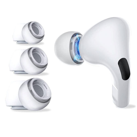 Tech-Protect Silikone EarBuds Til AirPods Pro (1 & 2 gen.) - 3 stk. (S/M/L) - Hvid