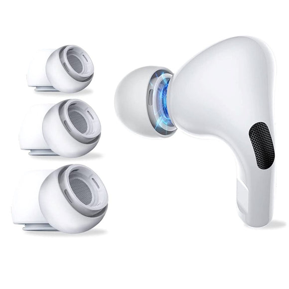 Tech-Protect Silikone EarBuds Til AirPods Pro (1 & 2 gen.) - 3 stk. (S/M/L) - Hvid