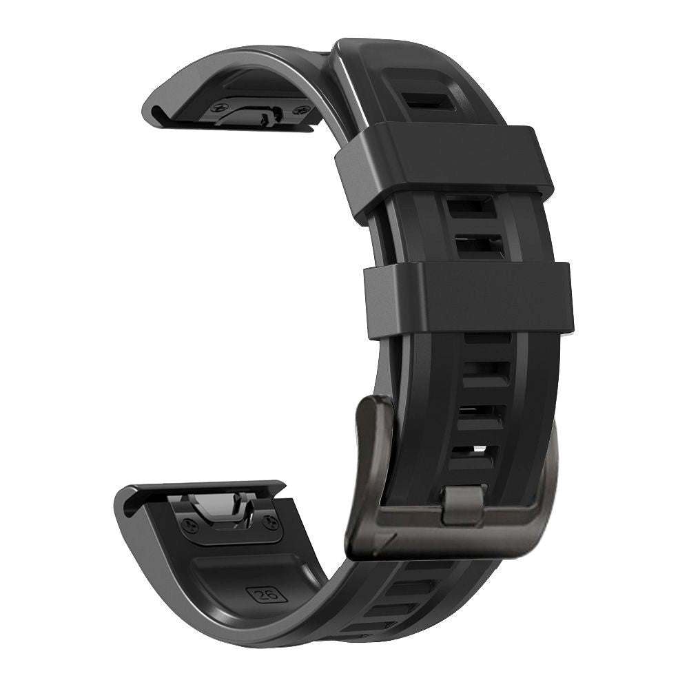 Universal Garmin 26mm QuickFit Tech-Protect Icon Band Silikone Rem - Sort