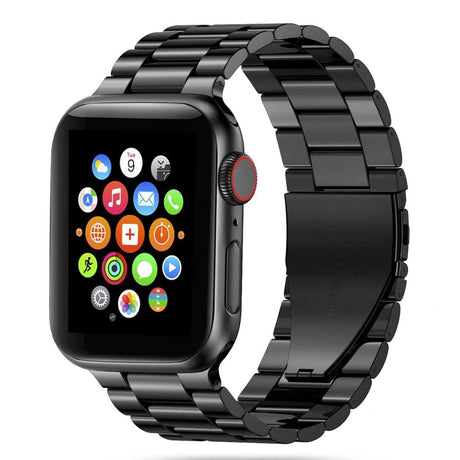 Apple Watch (42/44/SE/45/46/49mm) Tech-Protect Rustfri Stål Rem - Sort