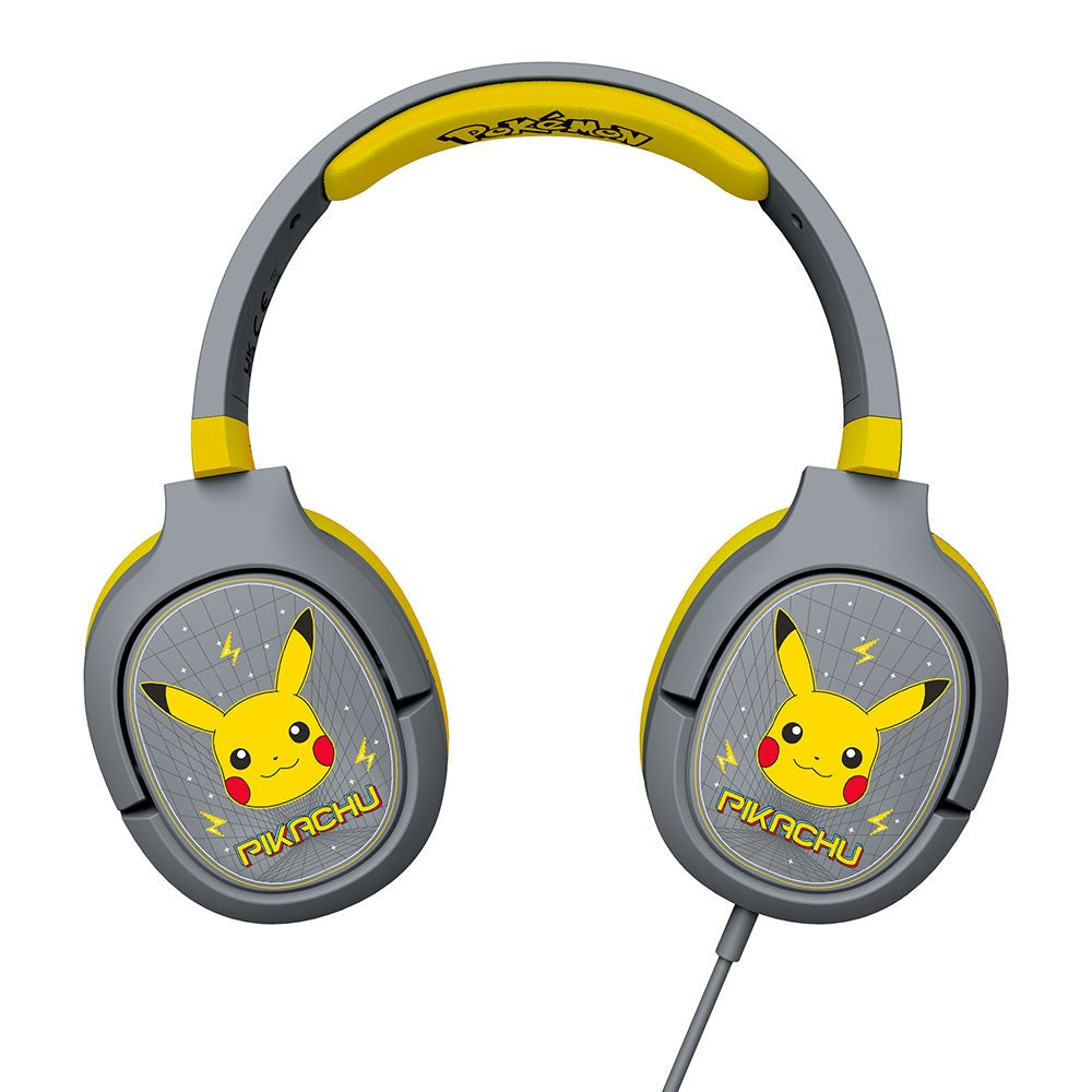 Pro G1 Over-Ear Gaming Headset m. Aftagelig Mikrofon - Pokémon Pikacu - Grå / Gul