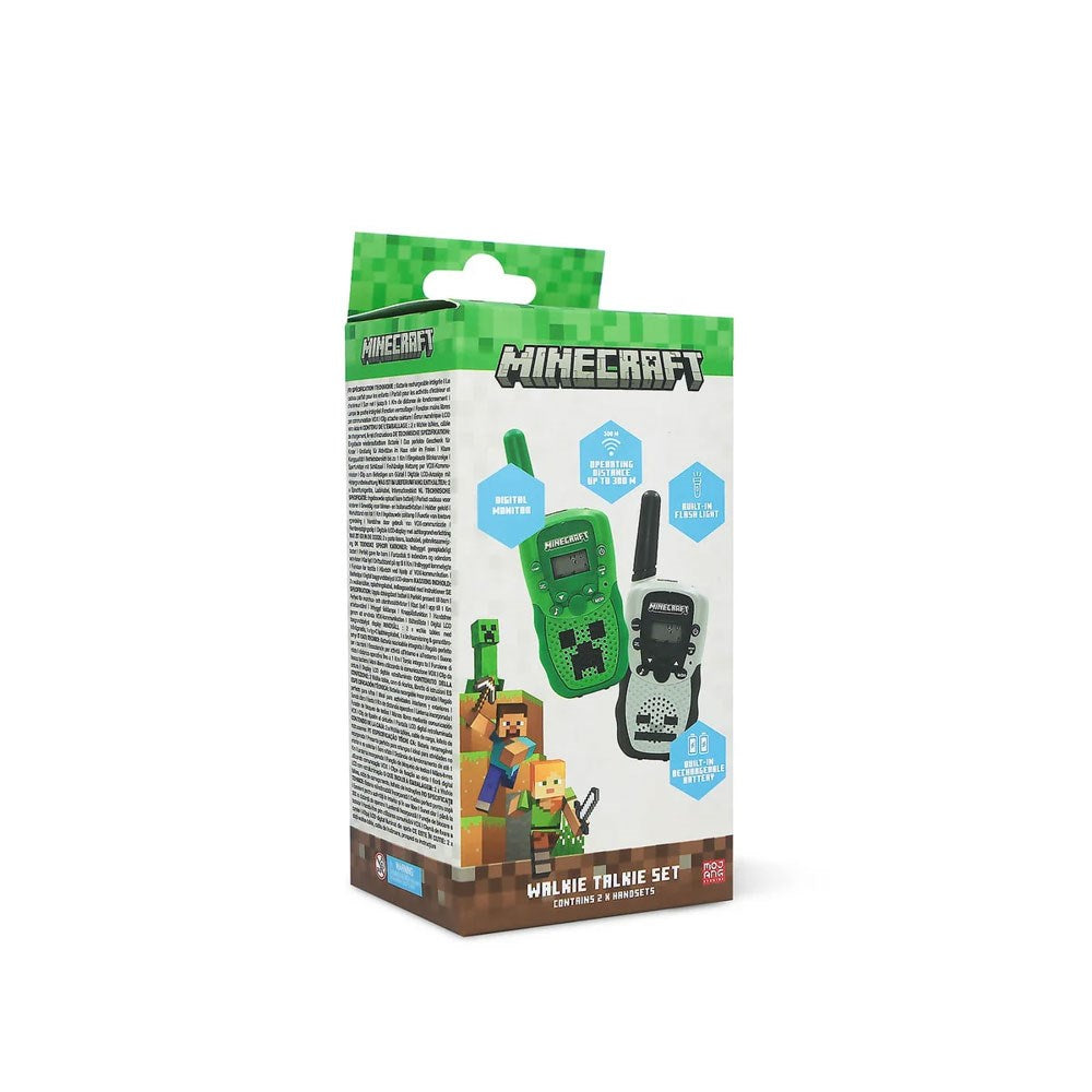 OTL MINECRAFT Digitalt Walkie Talkie Sæt - 2 stk - Grå / Grøn