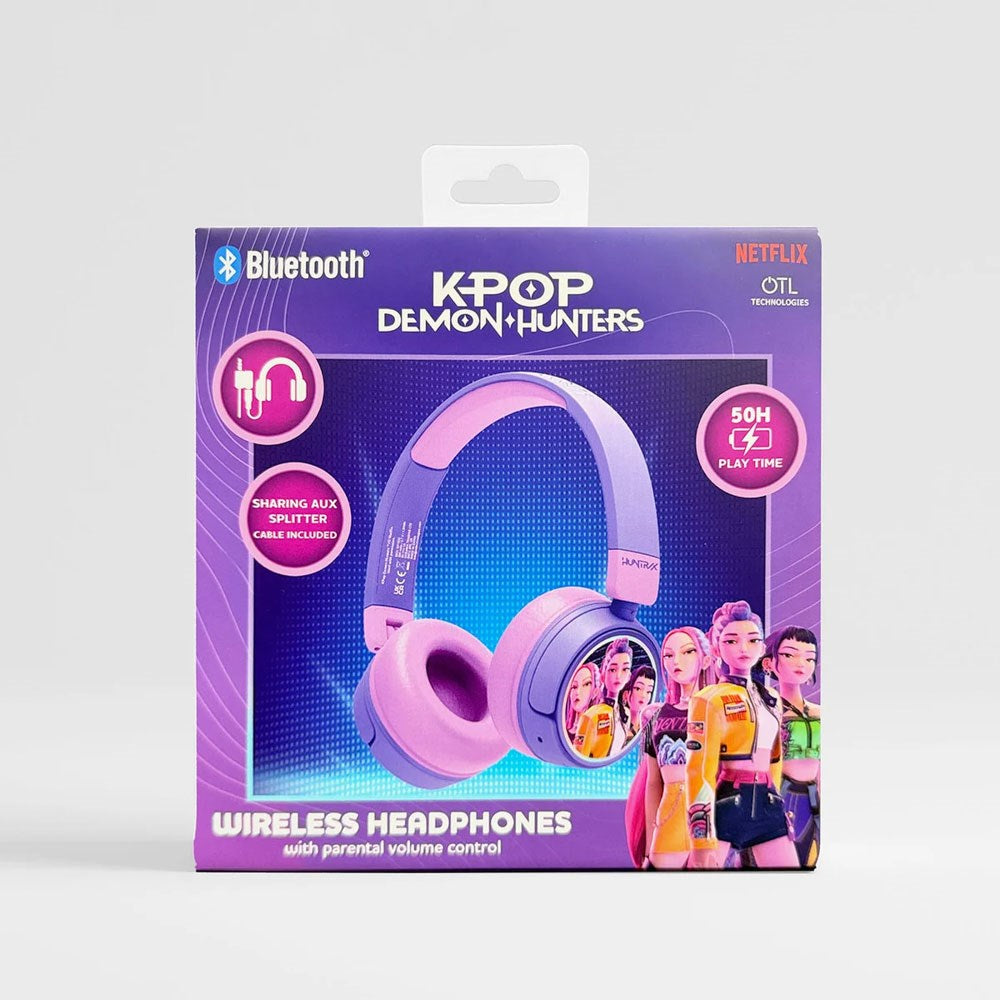 KPDH Trådløst Børneheadset - On-Ear - Huntrix / Lilla