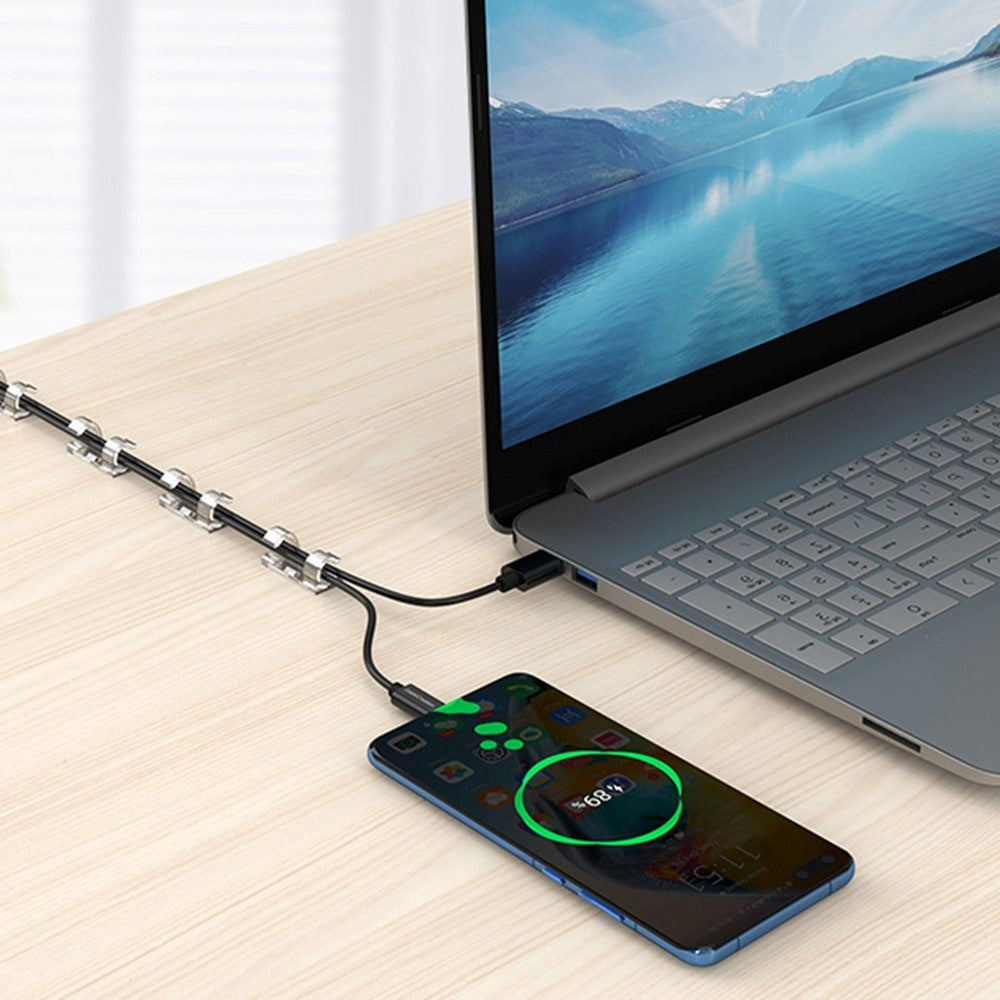 CableCreation Selvklæbende Kabelholder - Small - 50 stk - Gennemsigtig