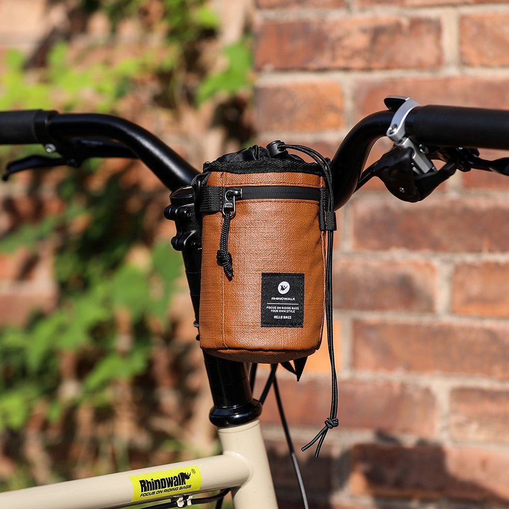 Polyester Taske til Cykelstyr m. Strop - Brun