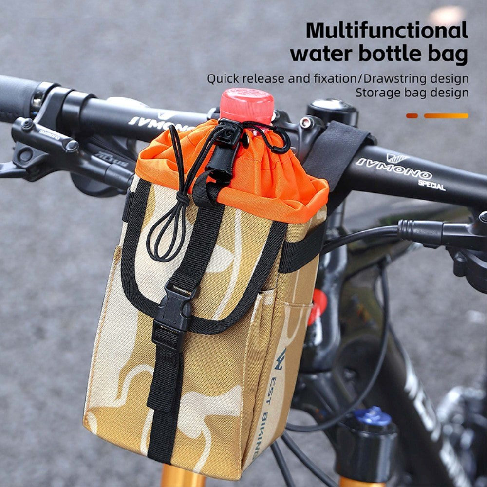 Cykeltaske til Drikkedunk - Brun / Orange