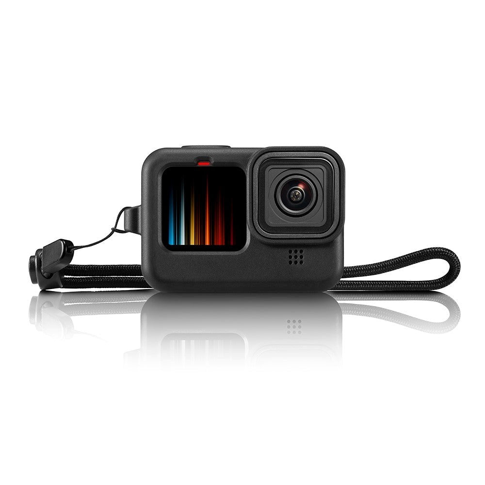 GoPro Hero 9 / 10 / 11 Silikone Cover m. Strop & Linsebeskyttelse - Sort