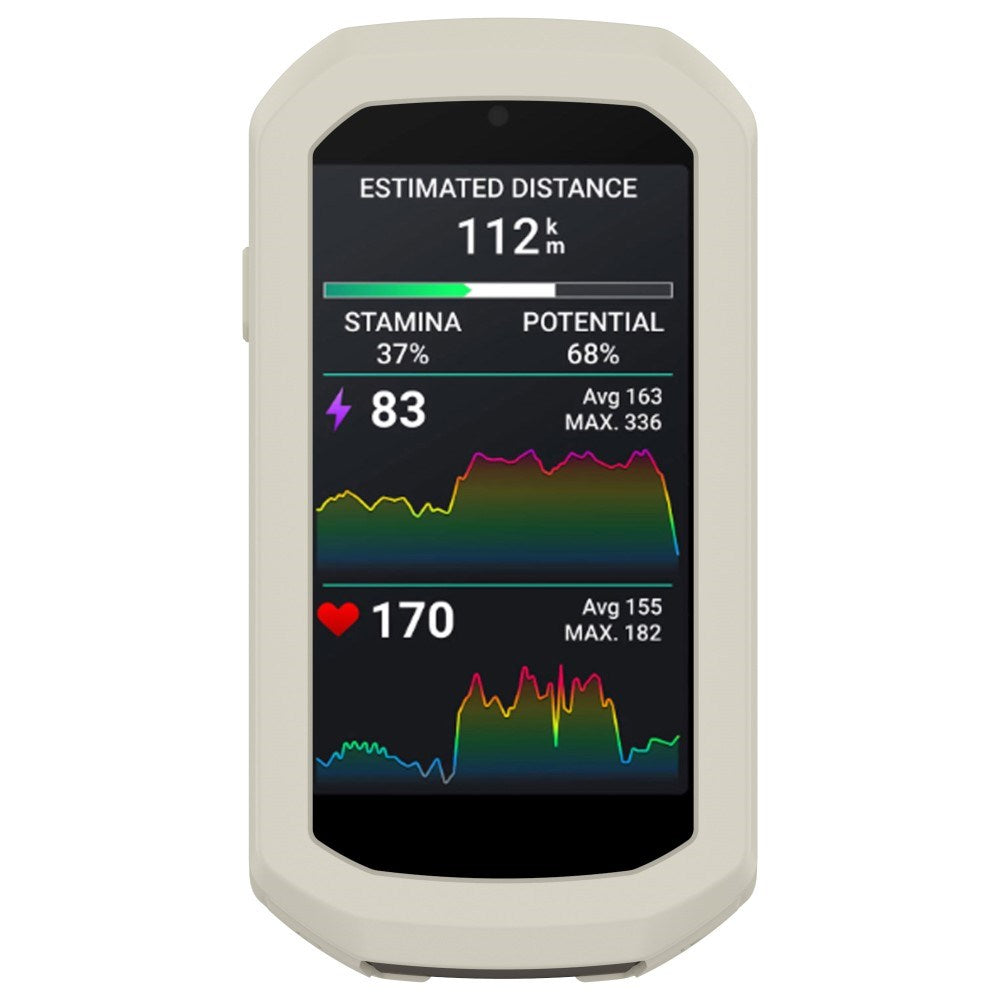 EIDERWOOD Garmin Edge 1050 Silikone Cykel Computer Cover - Beige