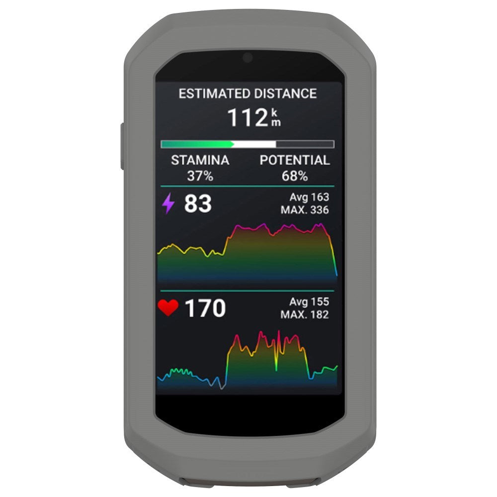 EIDERWOOD Garmin Edge 1050 Silikone Cykel Computer Cover - Mørkegrå