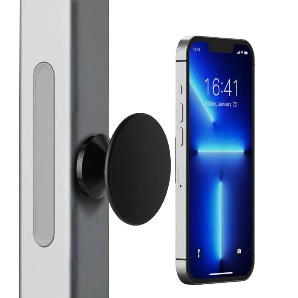 Magnetisk Mobilholder i Aluminium - MagSafe-kompatibel, Drejbar Holder - Sort