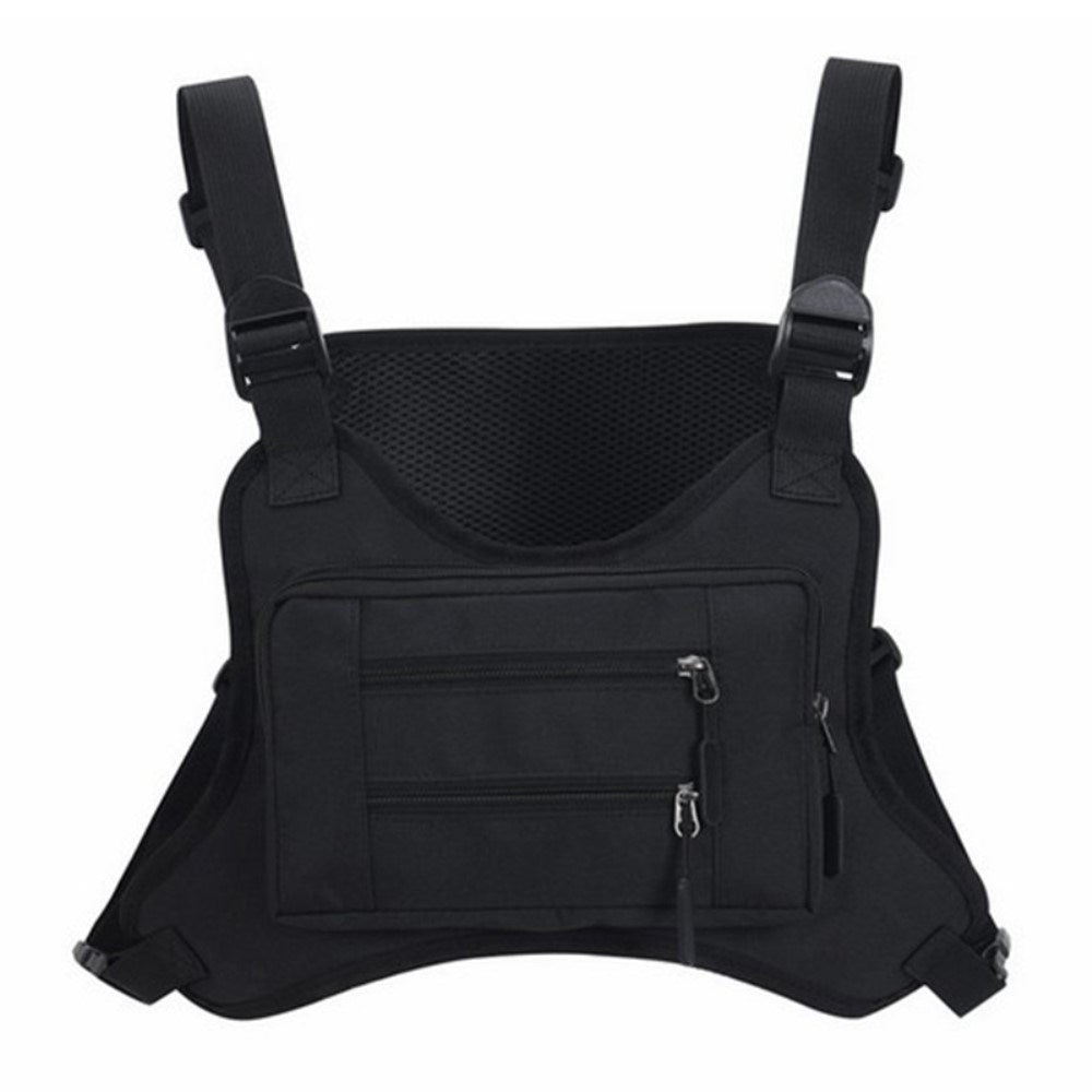 Outdoor Vest med Polyester Taske - Sort