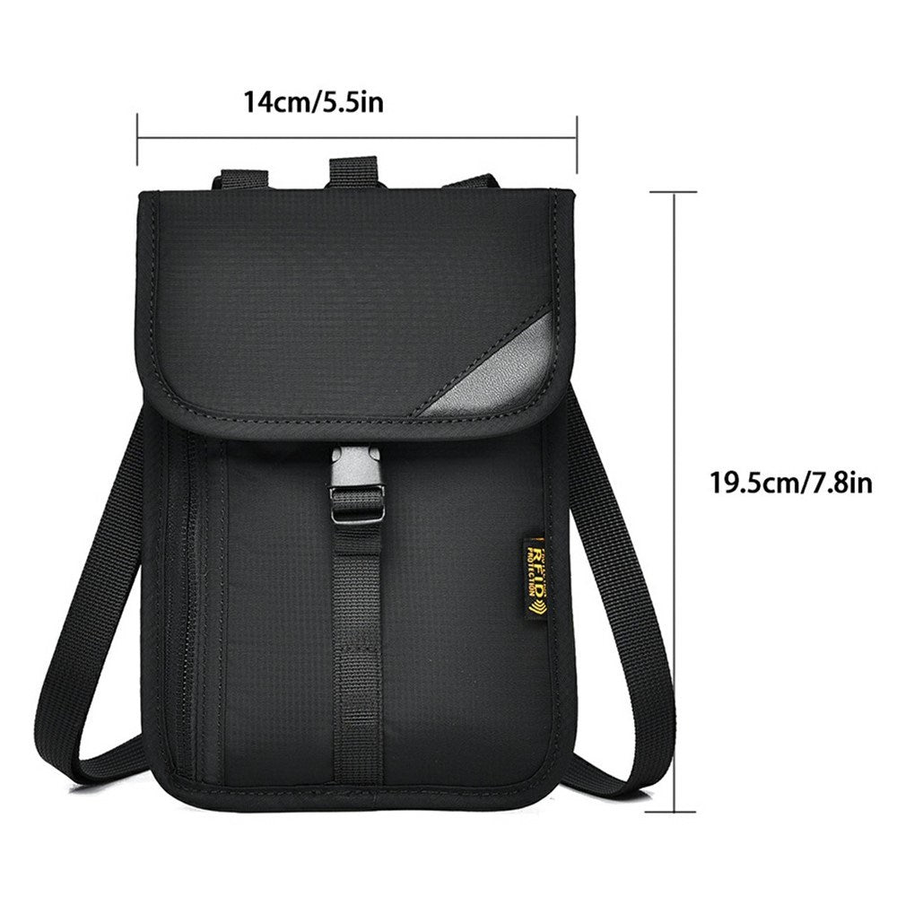 Skuldertaske m. 3 Rum (140 x 195mm) - Sort