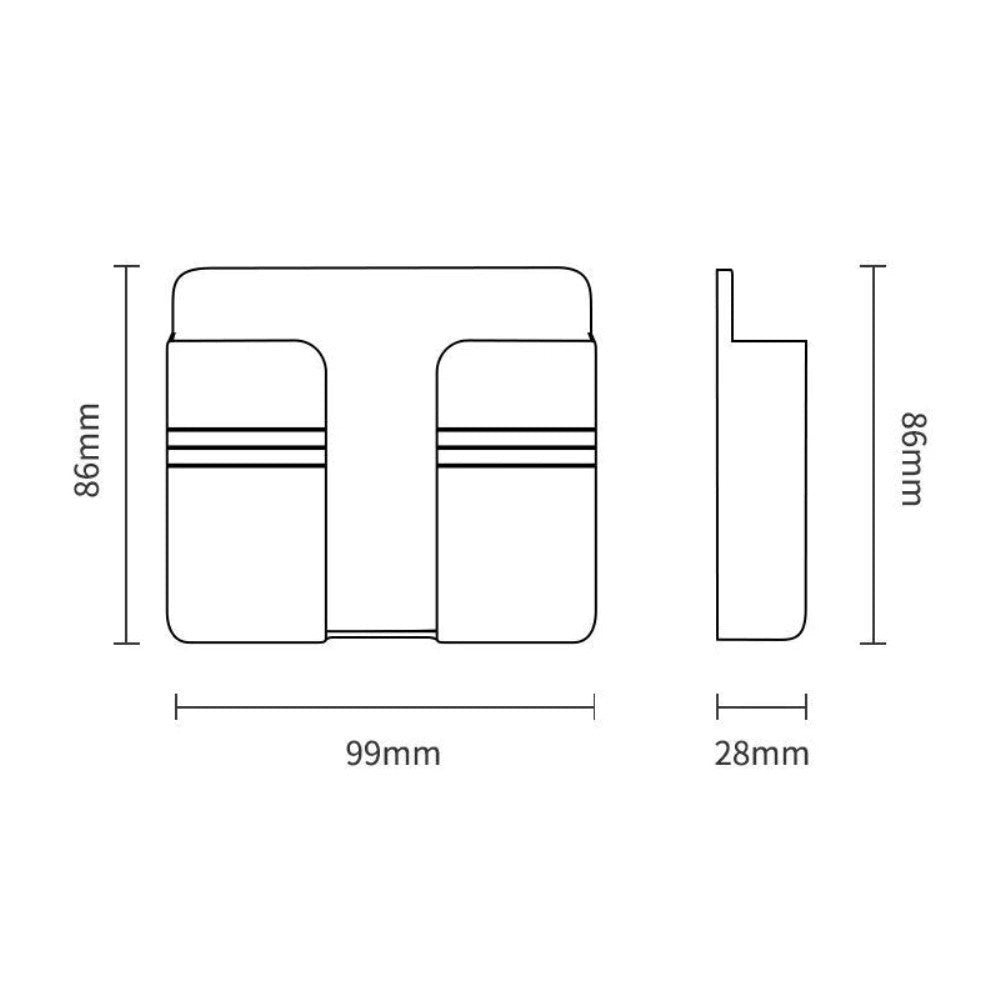 Mobilholder til Væg (9,9 x 2,5cm) - Hvid
