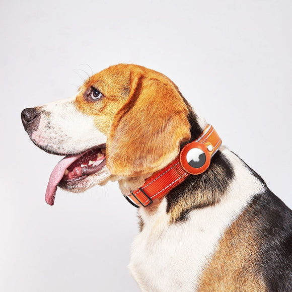 Halsbånd til Hunde med Holder til AirTag 1. & 2. Gen. - Str. S (30-37 cm) - Lyserød