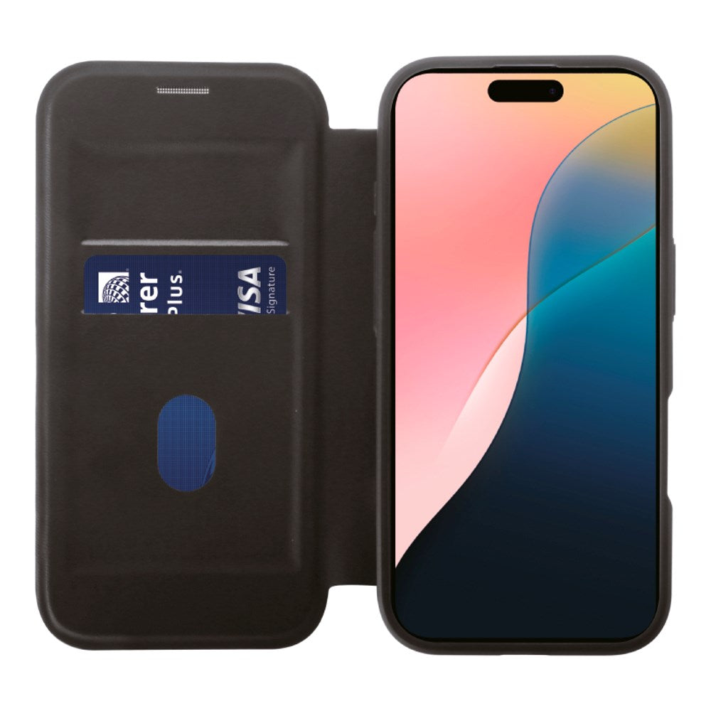 iPhone 16 Vivanco Classic Wallet Flip Cover m. Pung - MagSafe Kompatibel - Sort