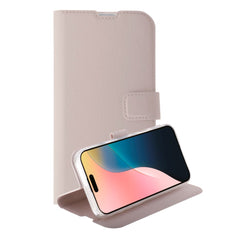 iPhone 16 Vivanco Classic Wallet Flip Cover m. Pung - Greige