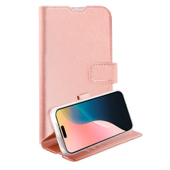 iPhone 16 Vivanco Classic Wallet Flip Cover m. Pung - Rose Gold