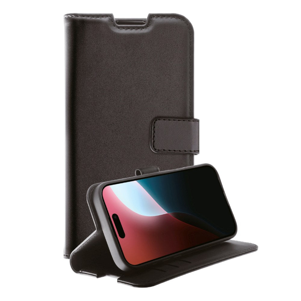 iPhone 16 Pro Vivanco Classic Wallet Flip Cover m. Pung - Sort